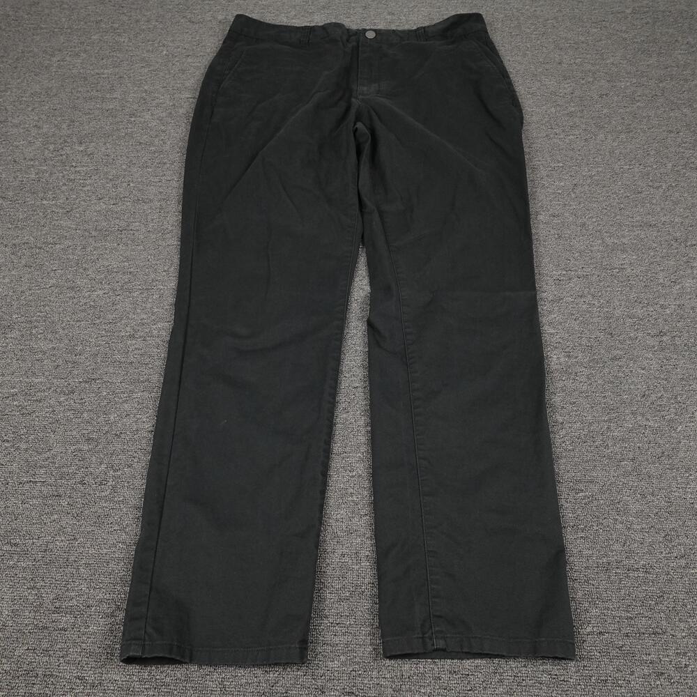 Bonobos Pants Mens 38x32 Black Athletic Fit Chino Straight Leg Stretch Casual